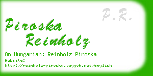 piroska reinholz business card